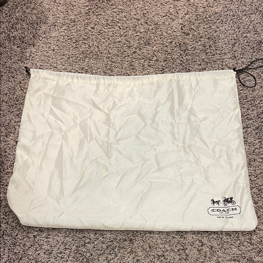 Coach Ivory Dust Bag with Logo